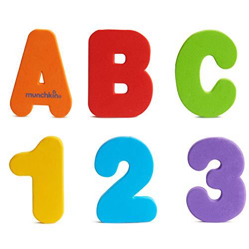 munchkin 36 bath letters and numbers, pastel