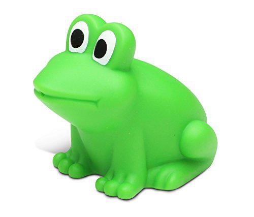 Puzzled dollibu frog bath buddy squirter - floating green frog rubber bath toy, fun water squirting bathtime play for toddlers, cute 