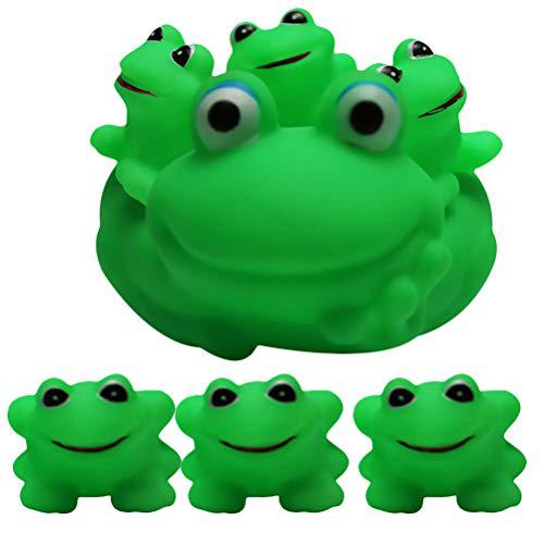 tomaibaby 1 set/7pcs frog bath toy, frog family bath sets floating bath tub toy for kids