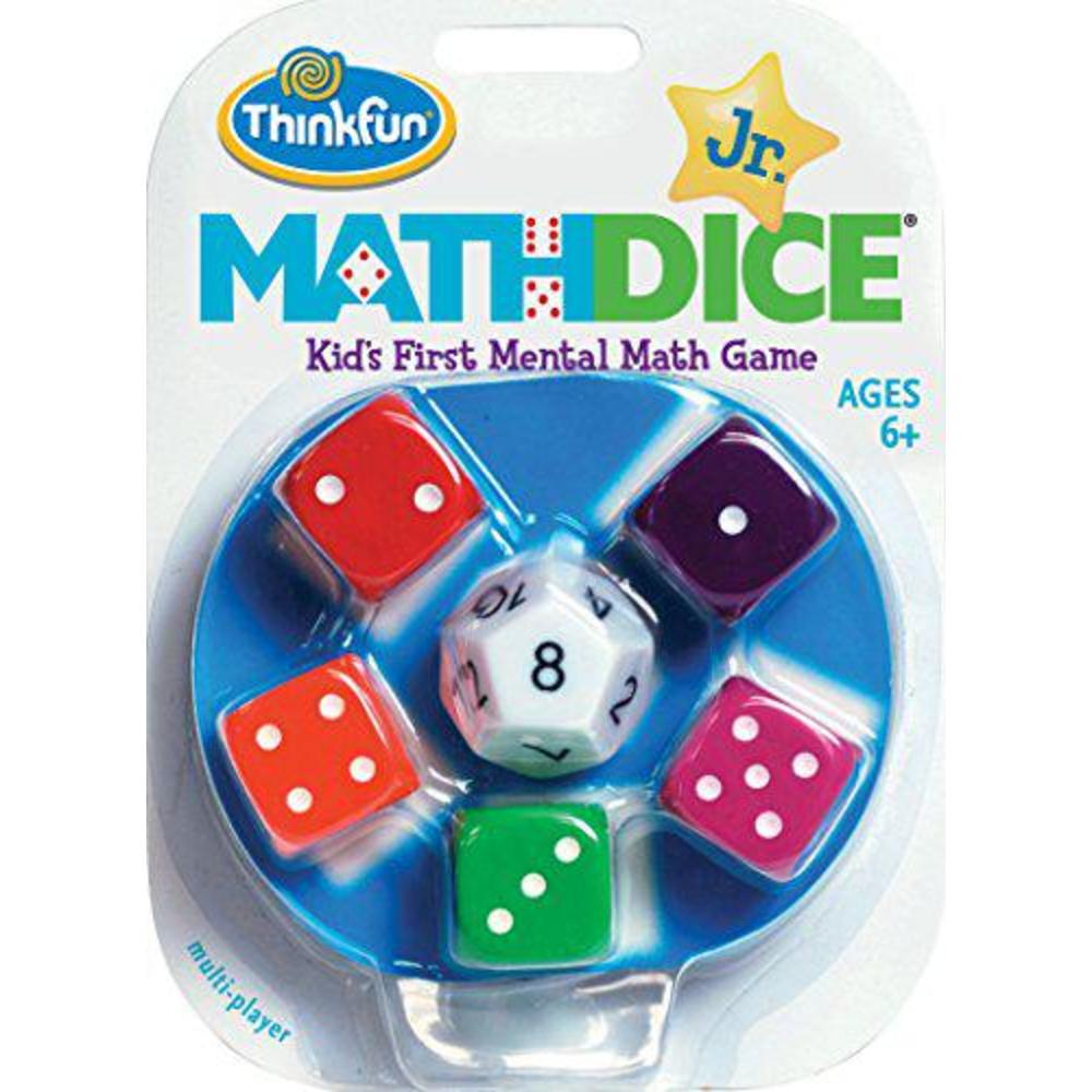 think fun math dice junior game for boys and girls age 6 and up - teachers favorite and toy of the year nominee