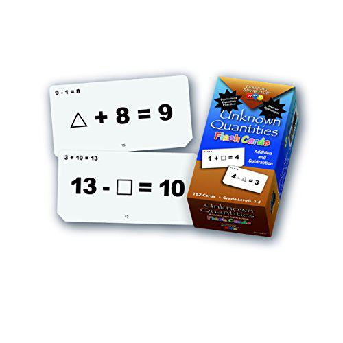 learning advantage 8651 unknown quantities addition and subtraction flash cards