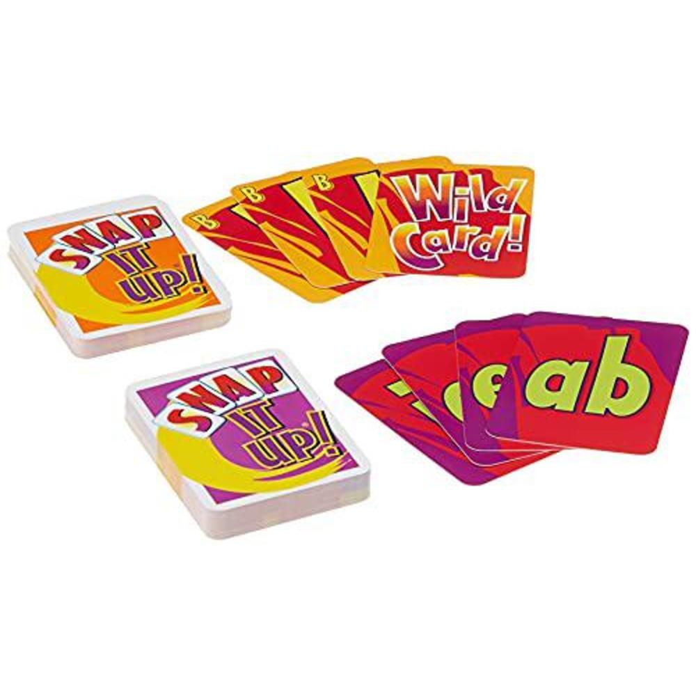 learning resources snap it up! phonics & reading card game, homeschool, reading game, 90 cards included, ages 6+