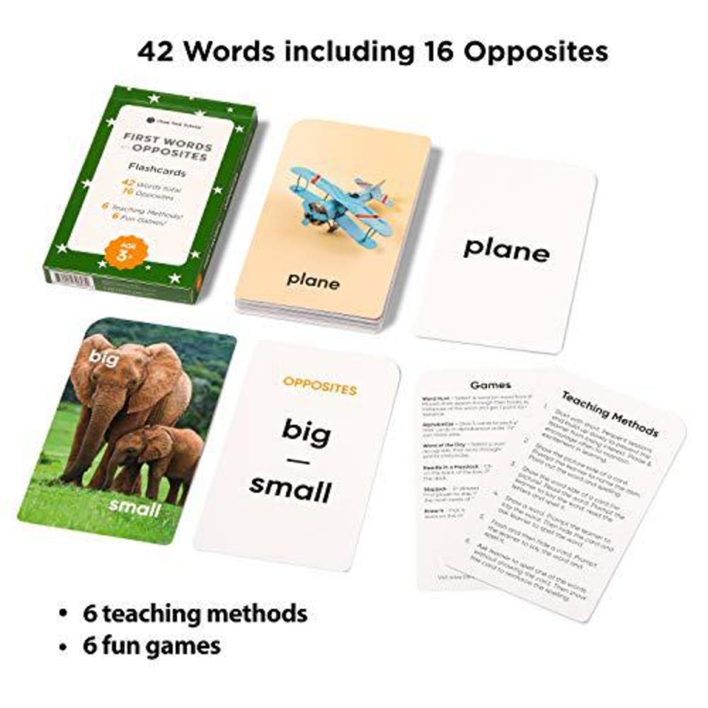 think tank scholar first words and opposites flash cards for toddlers & preschoolers ages 3+?