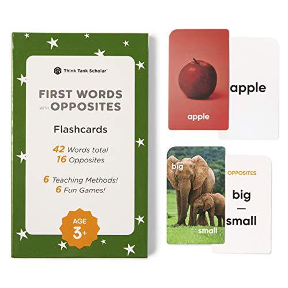 think tank scholar first words and opposites flash cards for toddlers & preschoolers ages 3+?
