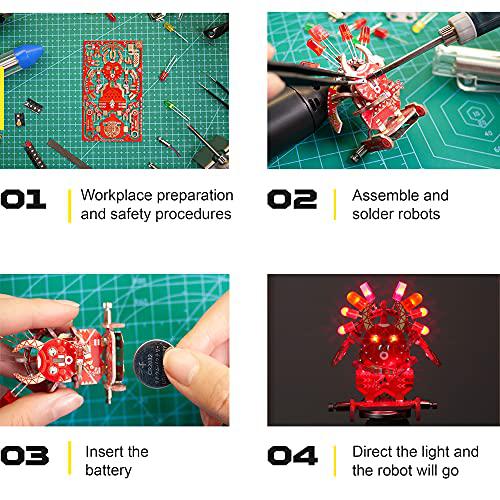 geeek club robot building kit for kids - magic voodoo bots - robotics stem construction set - smart build your own robot kit 
