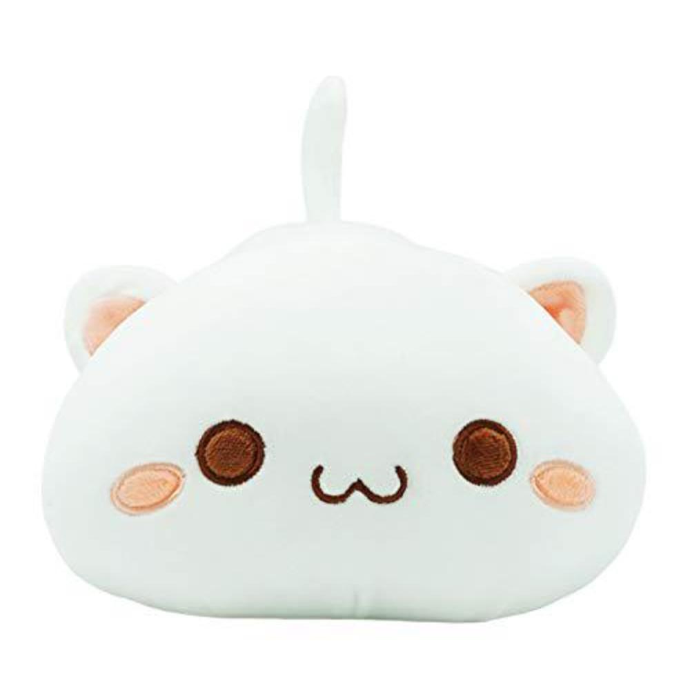 Onsoyours cute kitten plush toy stuffed animal pet kitty soft anime cat plush pillow for kids (white a, 20")