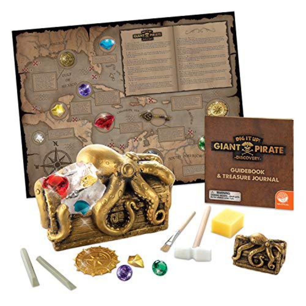 mindware dig it up discoveries pirate: giant discovery project for kids - dig up 13 inspiring charms - includes a bonus dig, 