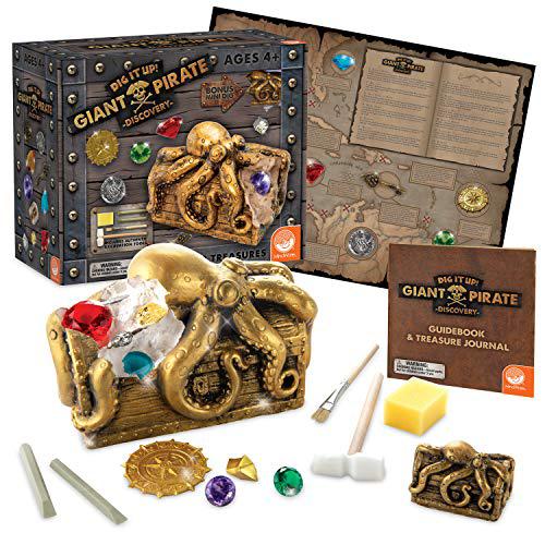 mindware dig it up discoveries pirate: giant discovery project for kids - dig up 13 inspiring charms - includes a bonus dig, 