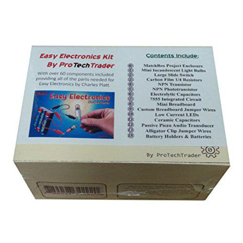 protechtrader make: easy electronics component pack - learn basic electronics with no tools for easy electronics by charles p