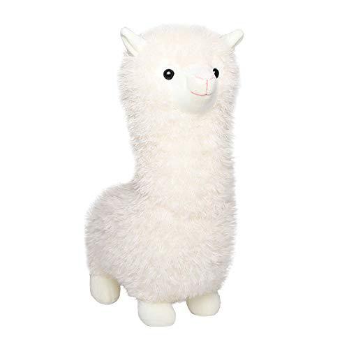 spring country alpaca plush toy, llama stuffed animal large 18" doll plushie hug pillow soft fluffy cushion super christmas v