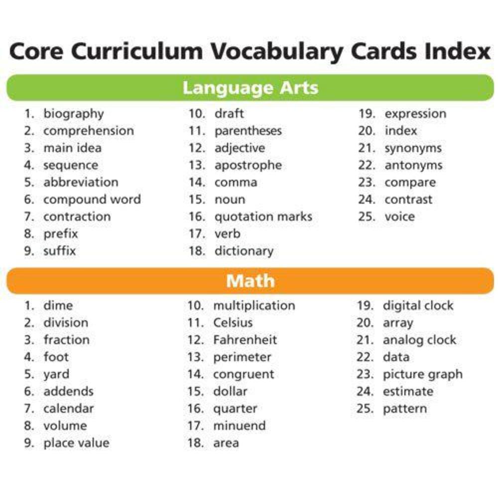 super duper publications core curriculum vocabulary flash cards level two (second grade words) educational learning resource 