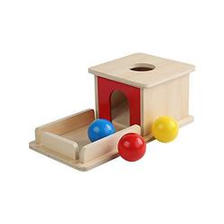 Adena Montessori Object Permanence Box with Tray Three Balls Montessori Toys for 6-12 Month Infant 1 Year Old Babies Toddlers