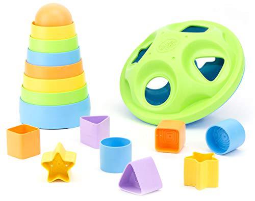green toys stacker & shape sorter set