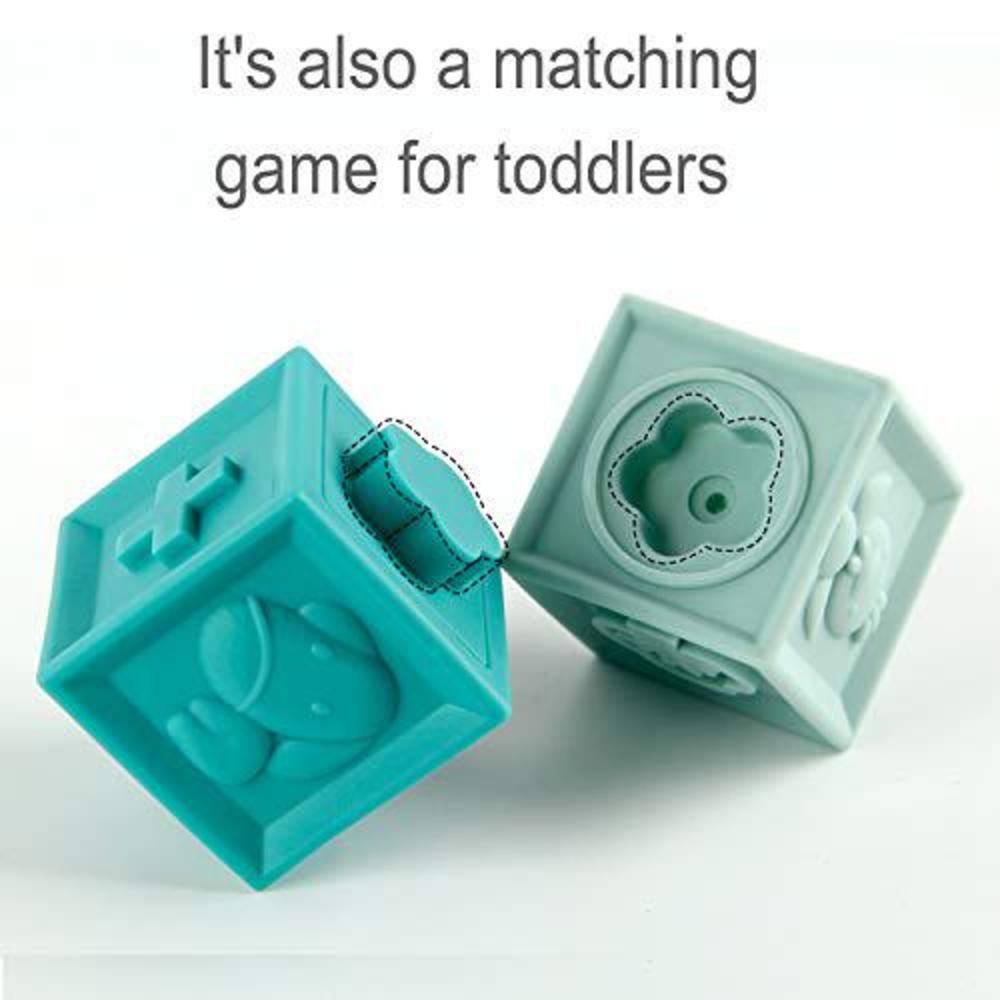 mini tudou baby blocks soft building blocks baby toys teethers toy educational squeeze play with numbers animals shapes textu