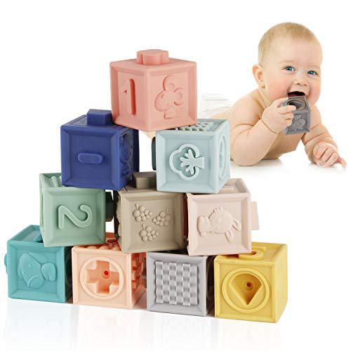 mini tudou baby blocks soft building blocks baby toys teethers toy educational squeeze play with numbers animals shapes textu