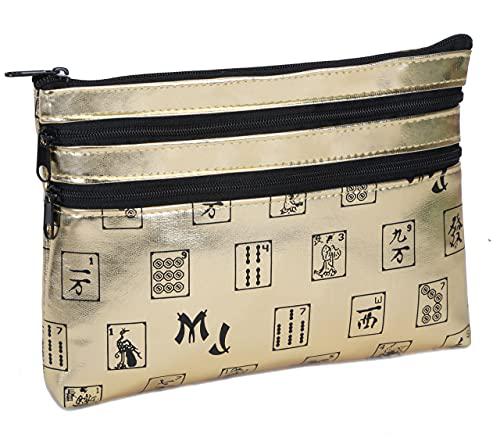 Mah Jongg Direct mah jongg gold 3 zipper mah jong purse for mahjong card