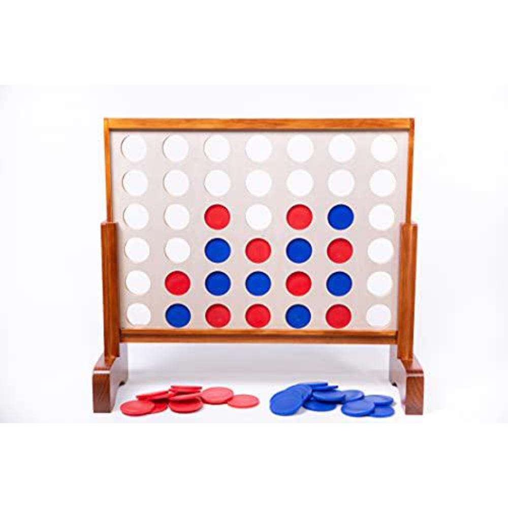 Yard Games large 4 connect in a row with carrying case and stained and finished legs and frame