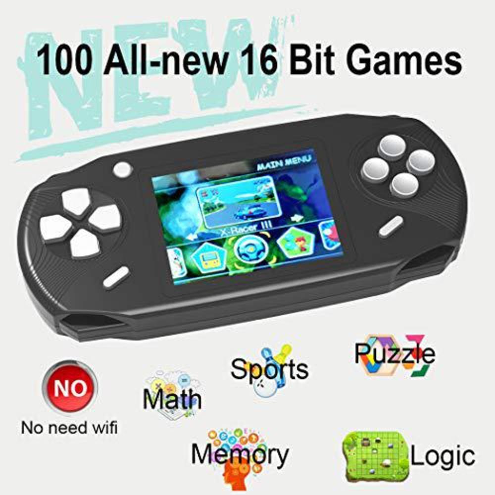beijue 16 bit handheld games for kids adults 3.0'' large screen preloaded 100 hd classic retro video games no need wifi usb r