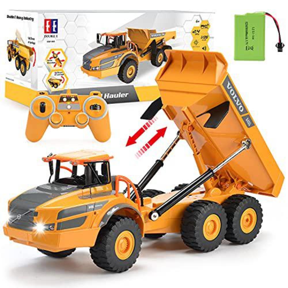 Double E  volvo rc truck dump truck rc articulated hauler with rechargeable battery 120 min play time rc toy construction truck for all