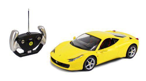 RASTAR (yellow) licensed 1/14 scale ferrari 458 italia radio remote control sport car rc rtr