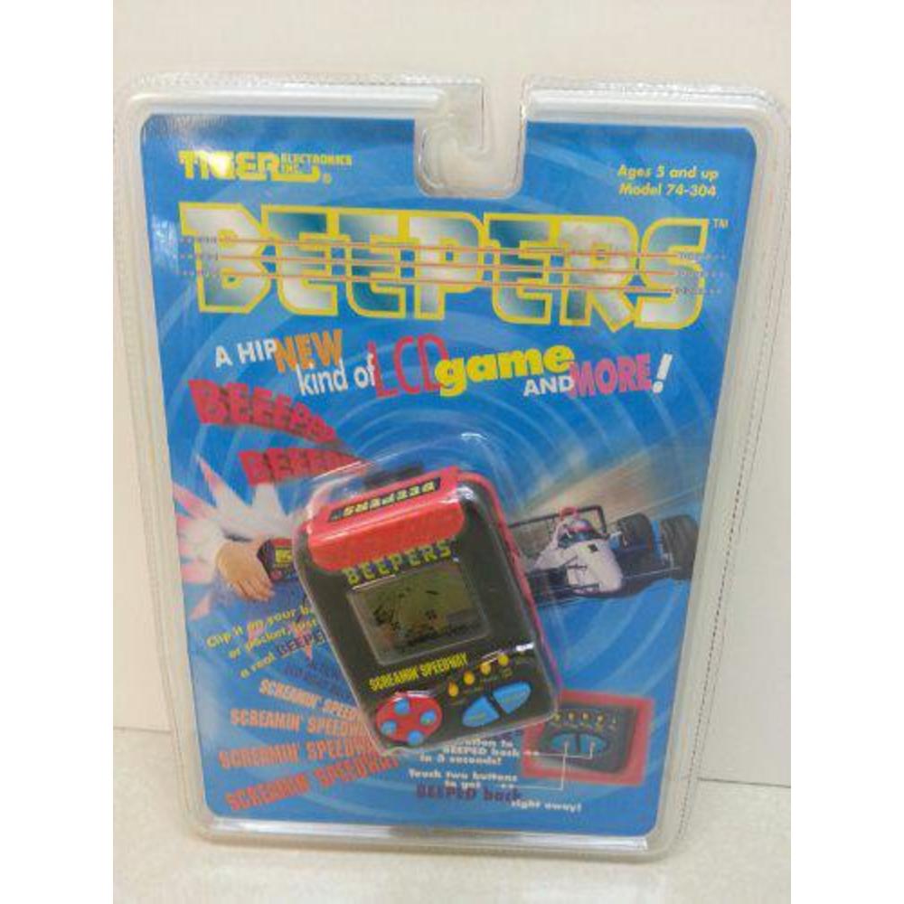 Tiger Electronics, Inc. Tiger Electronics Tiger 1995 tiger electronics, inc. tiger electronics beepers screamin' speedway pager-like lcd handheld-held