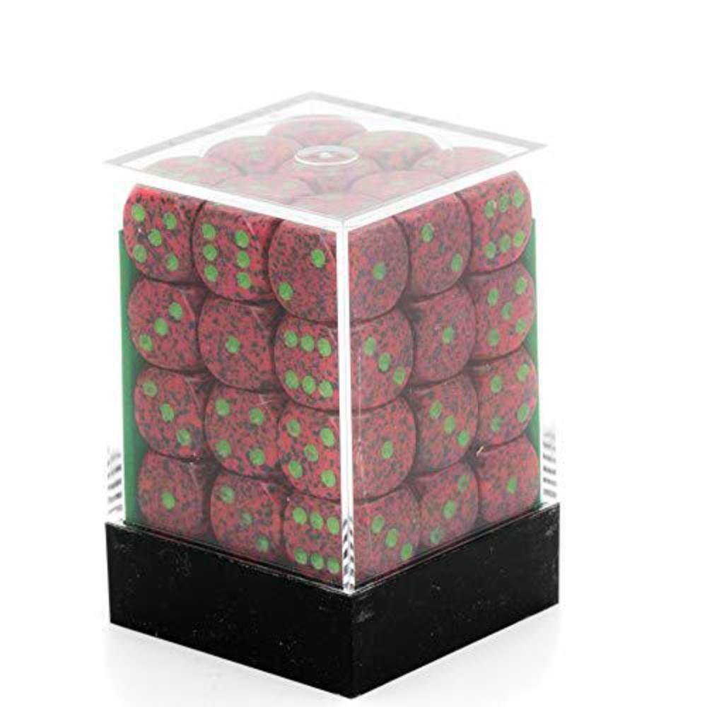 chessex chx25904 dice-speckled: 36d6 strawberry set, speckled strawberry