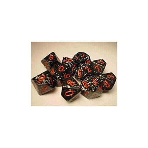 chessex dice sets: space speckled - ten sided die d10 set (10)