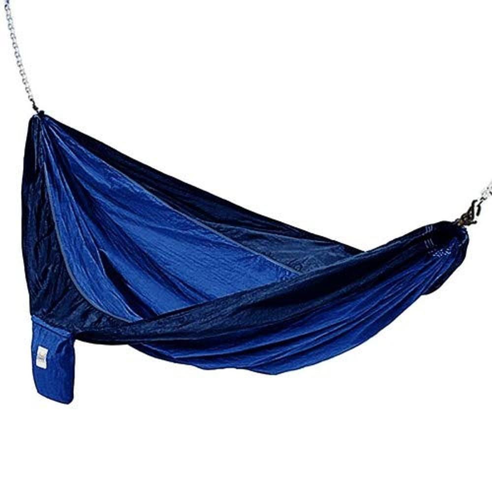 hammaka 10200-kp p parachute silk lightweight portable double hammock, light blue/dark blue