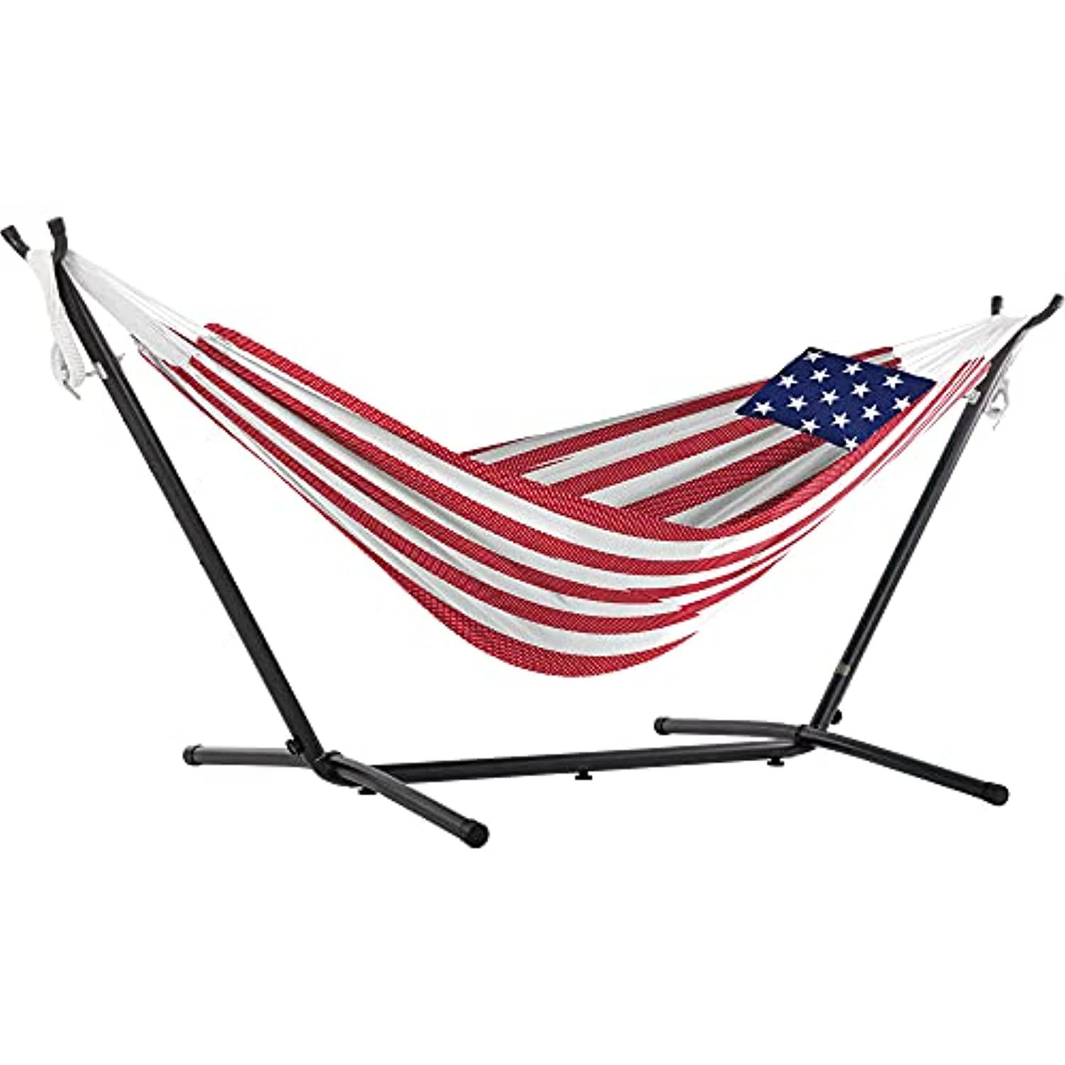 vivere uhsdo9-50 hammock with stand, red, white, blue