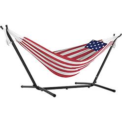vivere uhsdo9-50 hammock with stand, red, white, blue