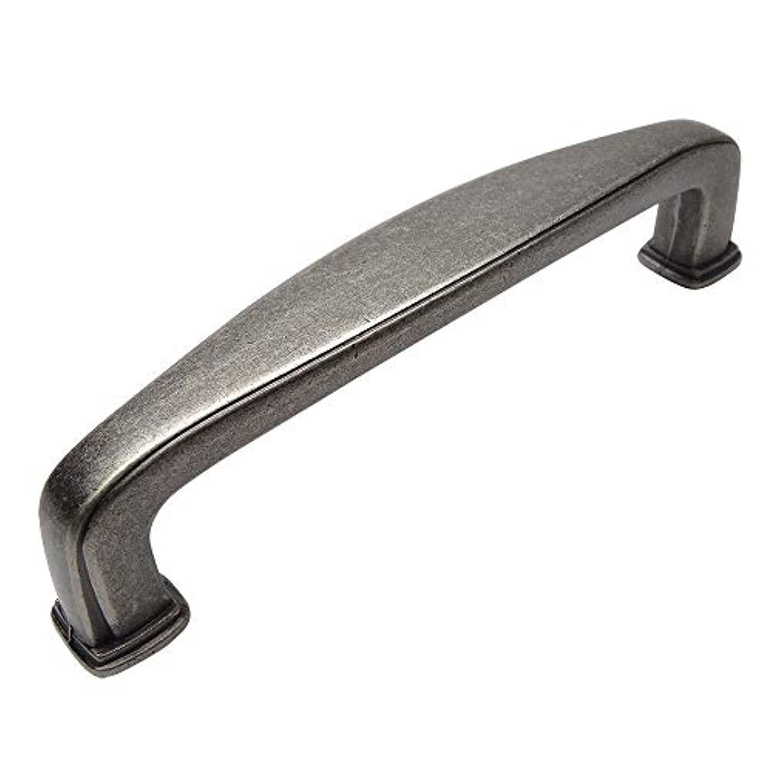 COSMAS 10 pack - cosmas 4390wn weathered nickel modern cabinet hardware handle pull - 3-1/2" inch (89mm) hole centers