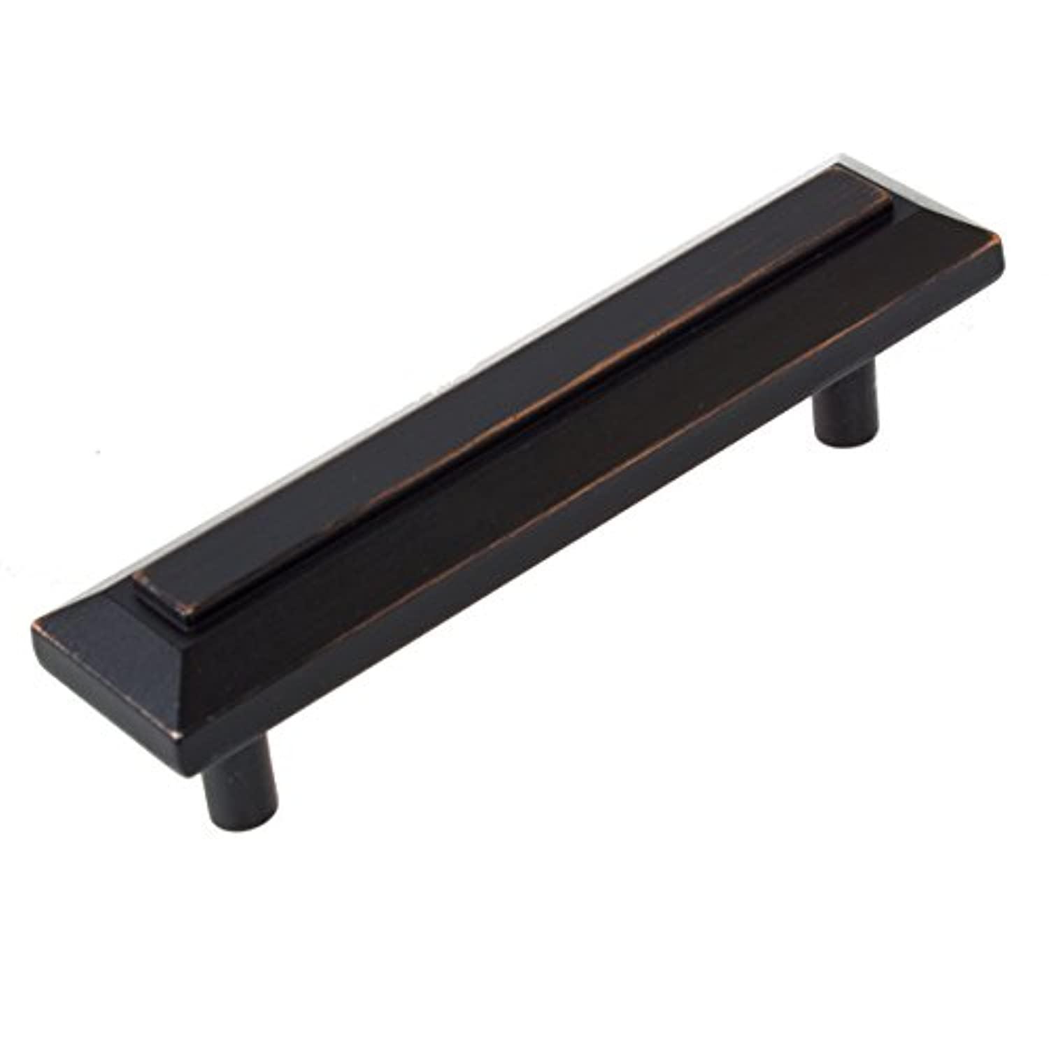 gliderite hardware 4362-orb-10 3 inch cc grooved rectangle cabinet pulls 10 pack, oil rubbed bronze finish
