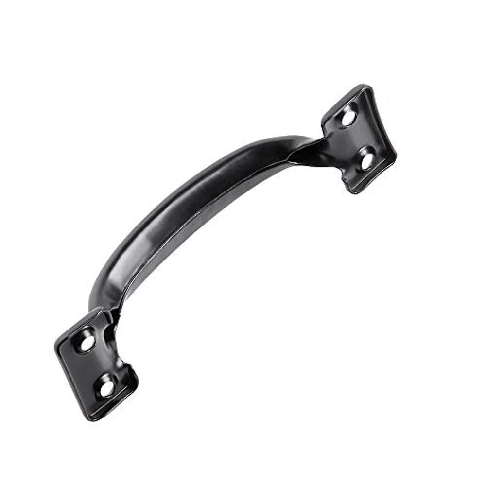 home master hardware 5-3/4 inch gate pull door handle black coated finish with screws for gate kitchen furniture cabinet clos