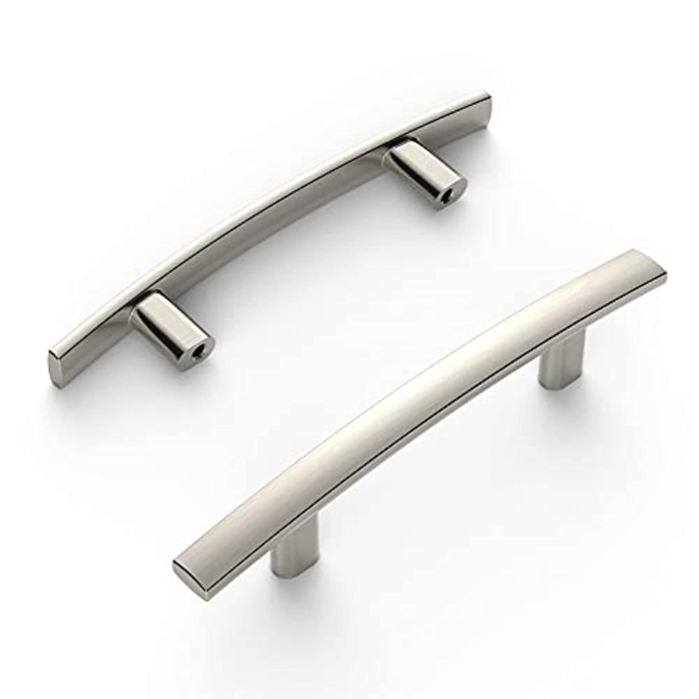 &#226;&#128;&#142;Amerdeco amerdeco 25 pack brushed satin nickel 3 inch(76mm) hole centers kitchen cabinet pulls hardware modern kitchen handles for cab