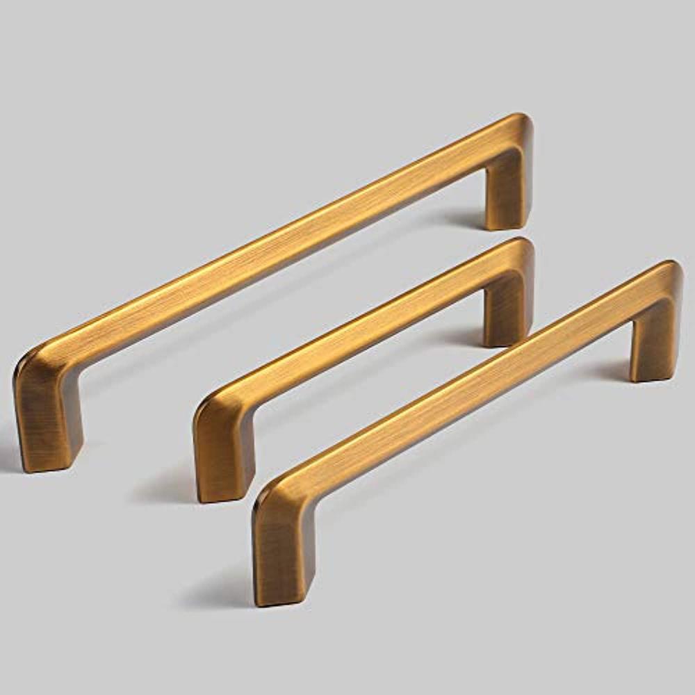 goo-ki brushed brass zinc alloy cabinet handles - 5.04''( 128mm ) hole center affordable luxury cabinet pull hardware for bed
