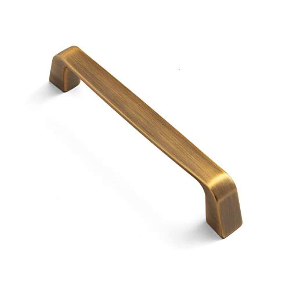 goo-ki brushed brass zinc alloy wide cabinet handles - 5.04''( 128mm ) hole center affordable luxury cabinet pull hardware fo