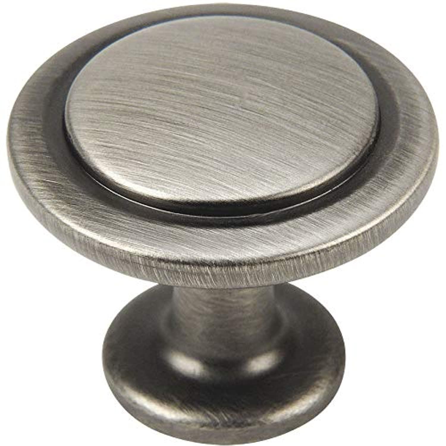 cosmas 5560as antique silver cabinet hardware round knob - 1-1/4" diameter - 25 pack
