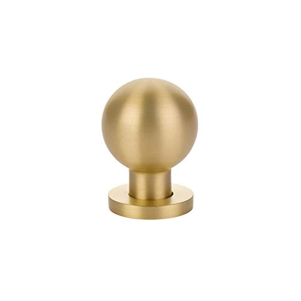 emtek 86152 globe knob available in 7 finishes (satin brass (us4))