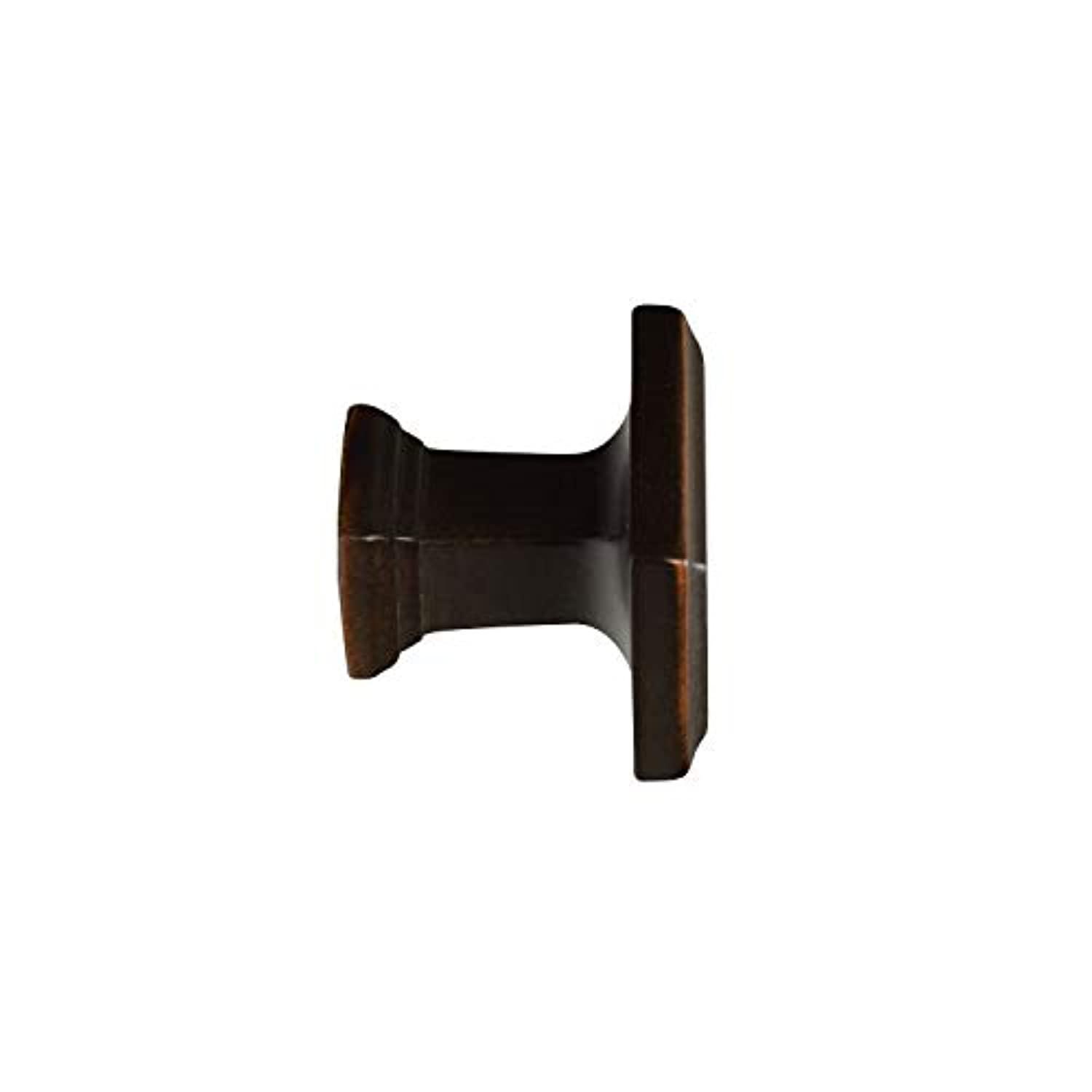 allen + roth 1-1/2 in. (38mm) gladden rectangular knob, aged bronze - 10 pack