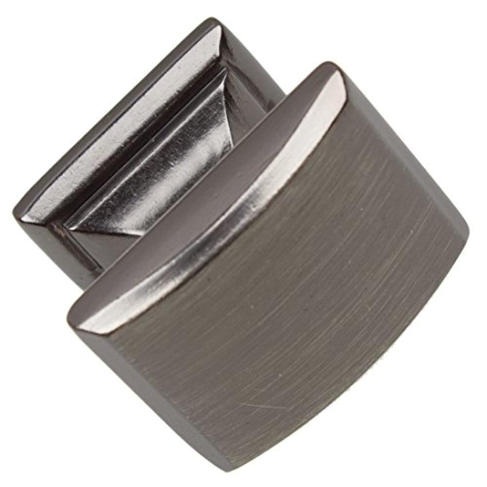gliderite hardware 1.25 inch 5740-bp-10 domed convex square cabinet knobs, 10 pack, 1.25", brushed pewter finish, 10 count
