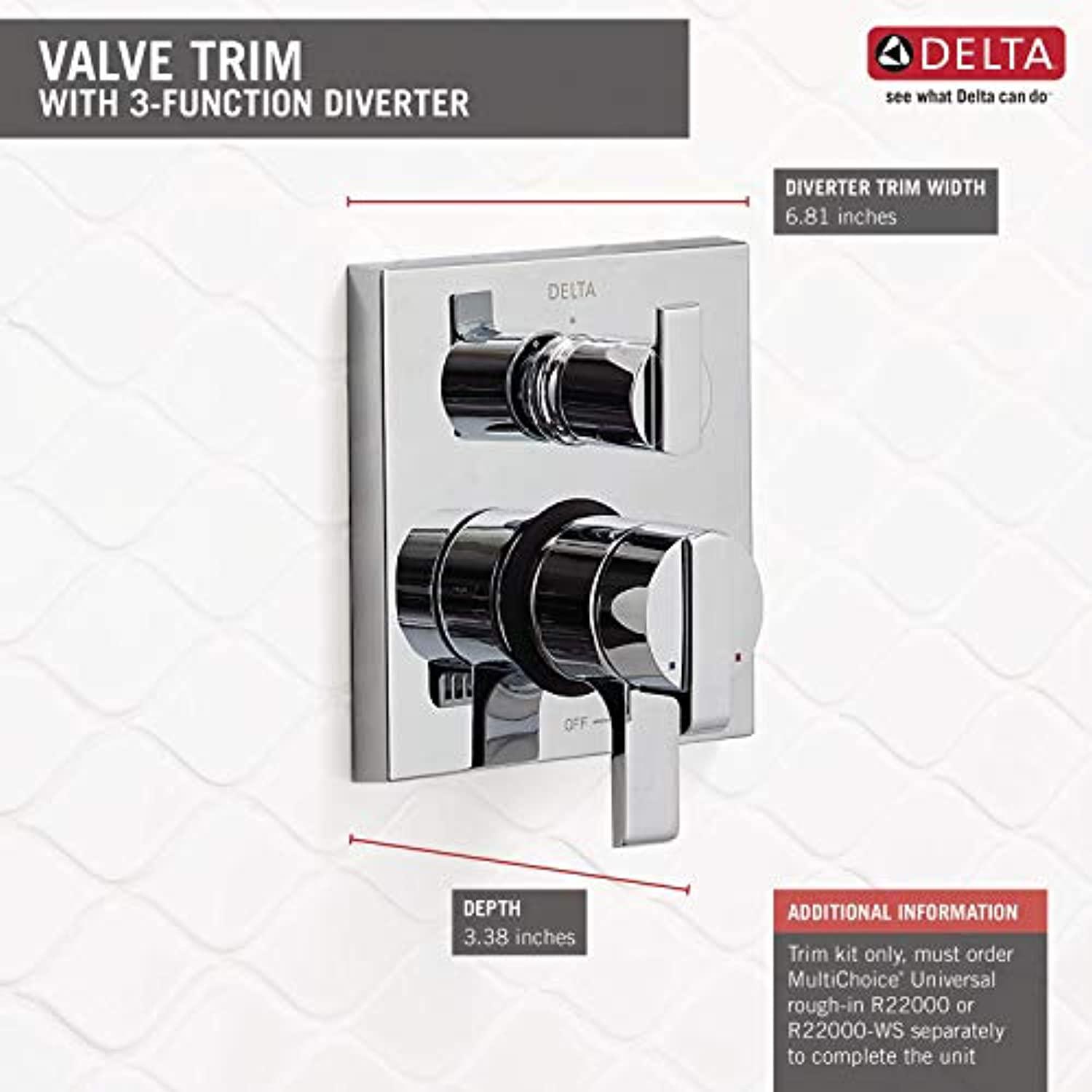 Delta Faucet delta faucet t27967 angular shower trim with diverter, chrome