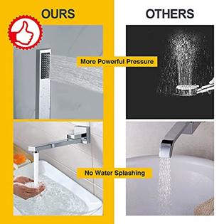 Deoler Wall Mounted Bathtub Faucet With, Wall Mount Bathtub Faucet With Sprayer