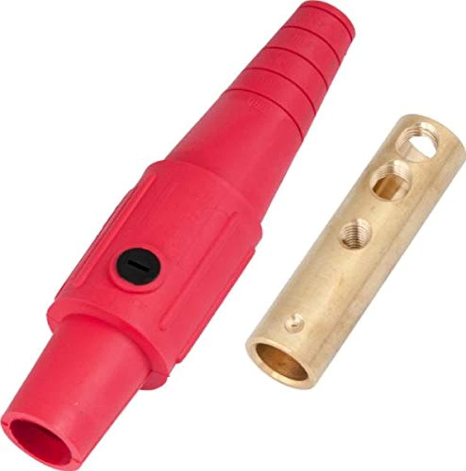 Marinco Power Products - Industrial marinco cls40fb-c cls cam type, series 16 inline, single pin connector, 400 amp, 600 volt, 2/0-4/0 awg, female - red (c)
