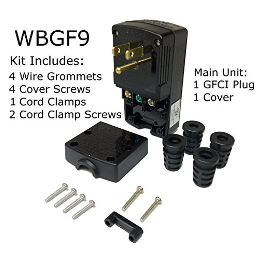 Webber Electronics webber wbgf9 15amp 120vac user attachable gfci now includes all 4 grommet sizes, manual reset (free economy & standard shippi