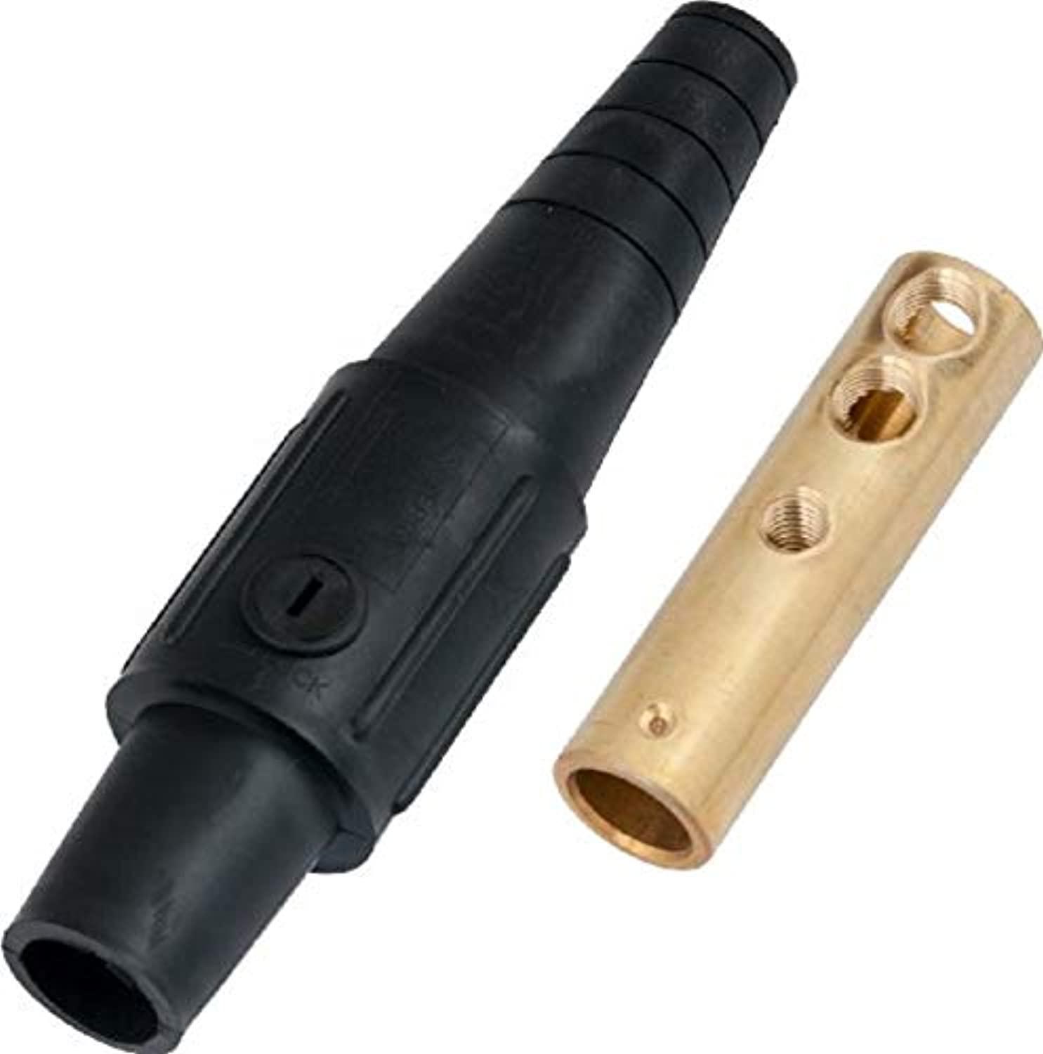 Marinco Power Products - Industrial marinco cls2fb-a cls cam type, series 16 inline, single pin connector, 400 amp, 600 volt, 6 - #2 awg, female - black (a)