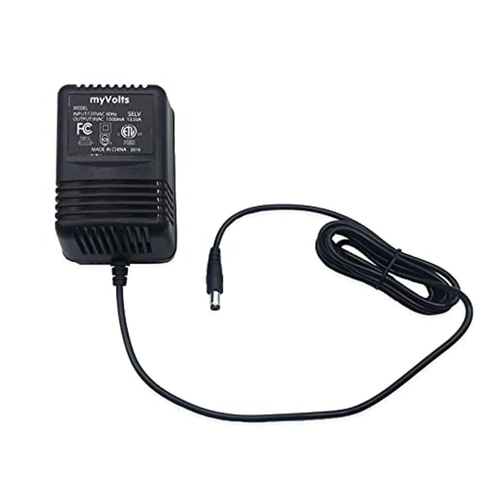 myvolts 9v power supply adaptor replacement for alesis midiverb iii effects processor - us plug