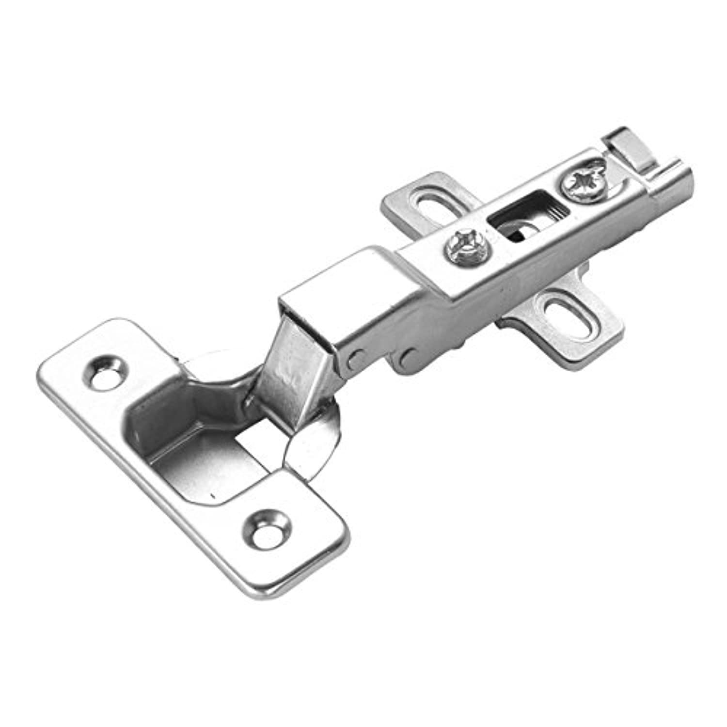 hickory hardware p5110-14 slide-on full overlay 105-degree frameless hinge, bright nickel