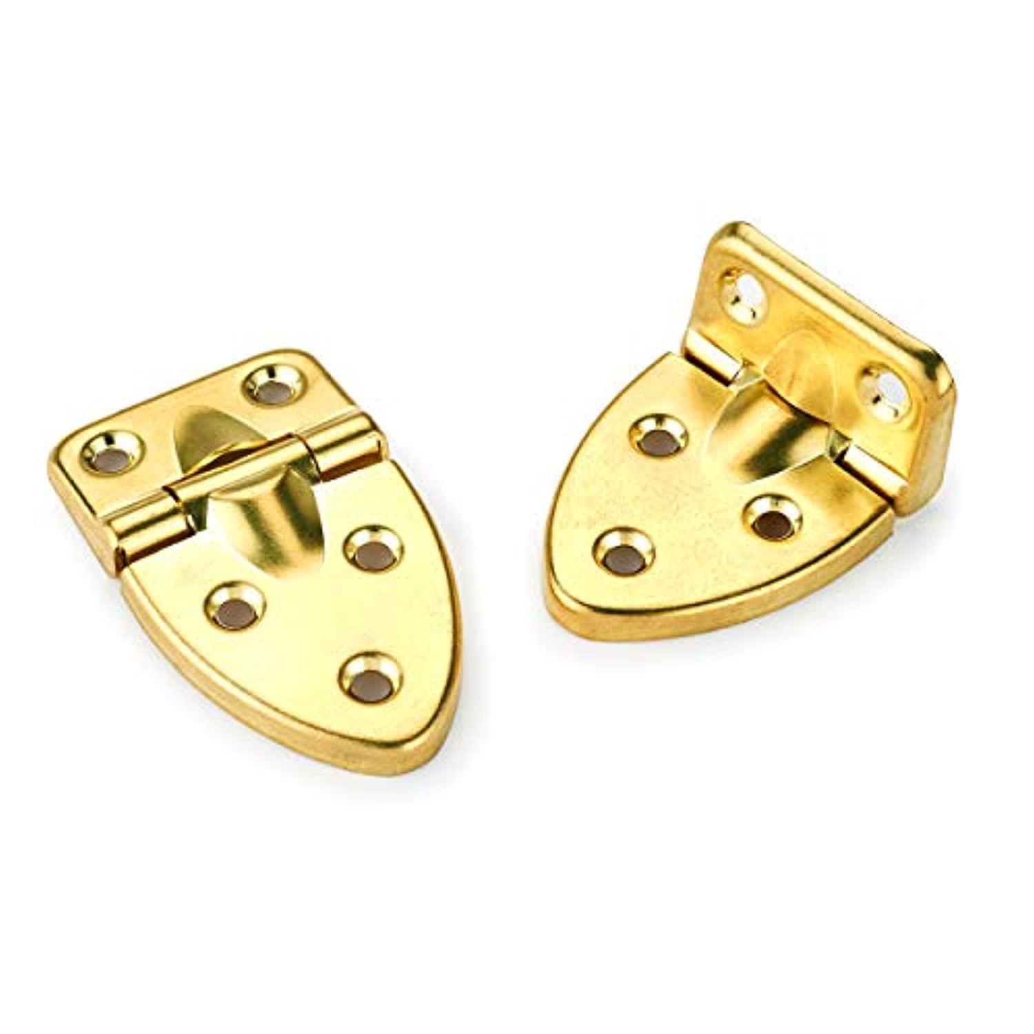 highpoint 90 degree stop hinge brass plated 2-19/32" x 1-17/32" pair