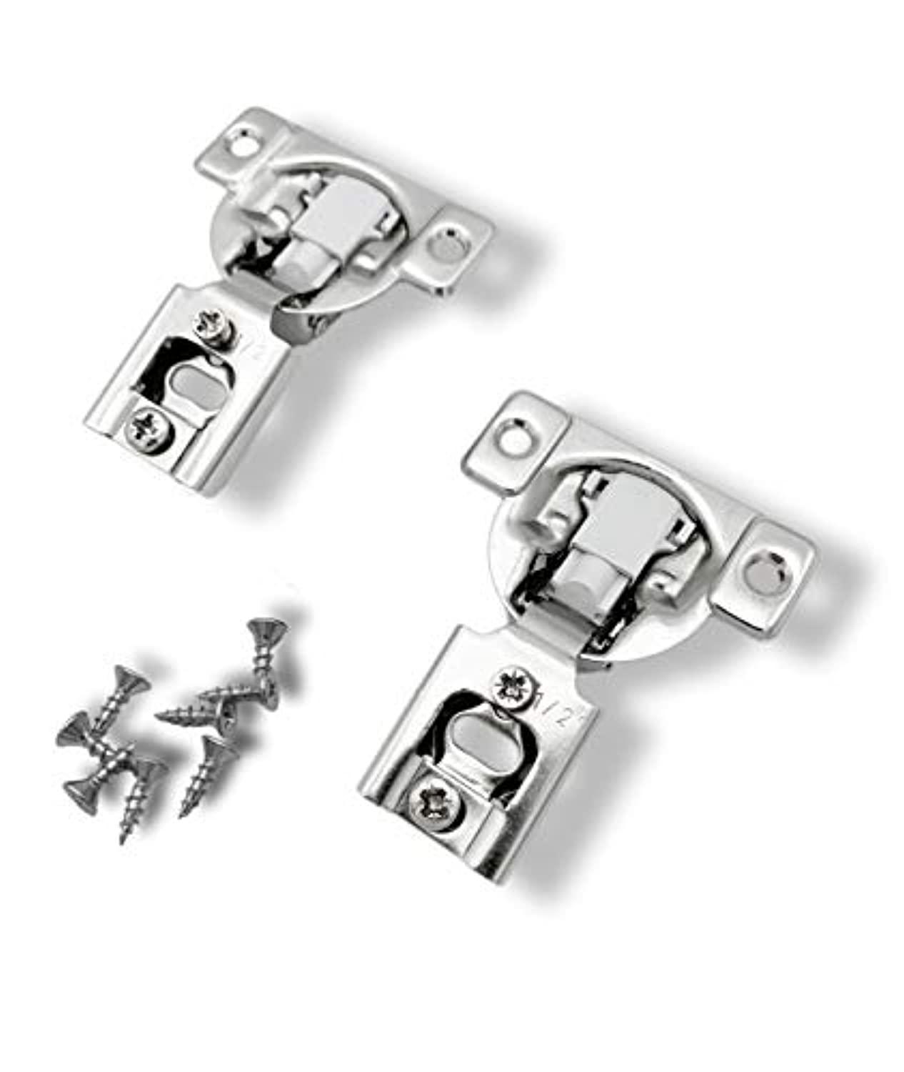 FGV apollo direct (1 pair) concealed 105 degree 1-piece soft close compact hinge 1/2" overlay (pack of 2 hinges)