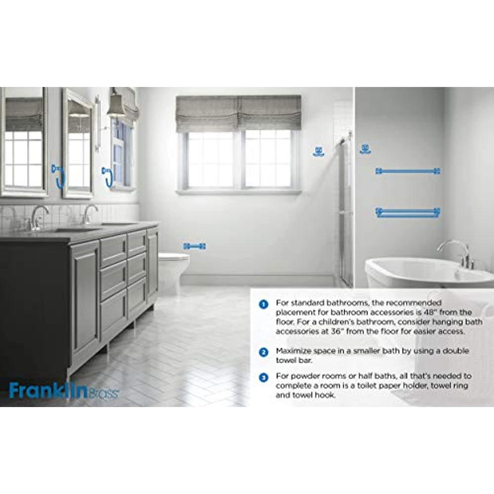 franklin brass replacement towel bar, clear bathroom towel holder, bathroom accessories, 662318
